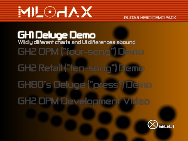 Guitar Hero Demo Pack title screen