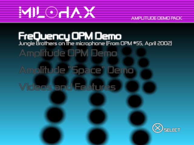 Amplitude Demo Pack title screen