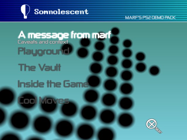 marf's PS2 Demo Pack title screen